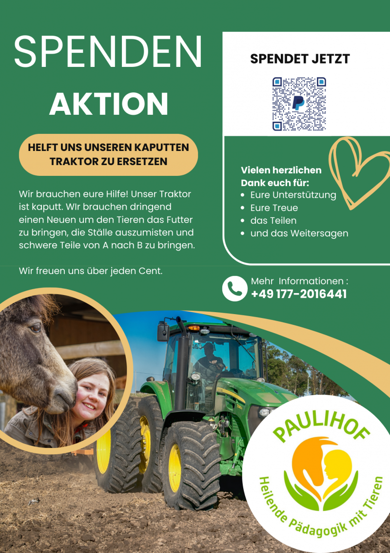 Paulihof-Spendenaktion: Ein neuer Traktor muss her