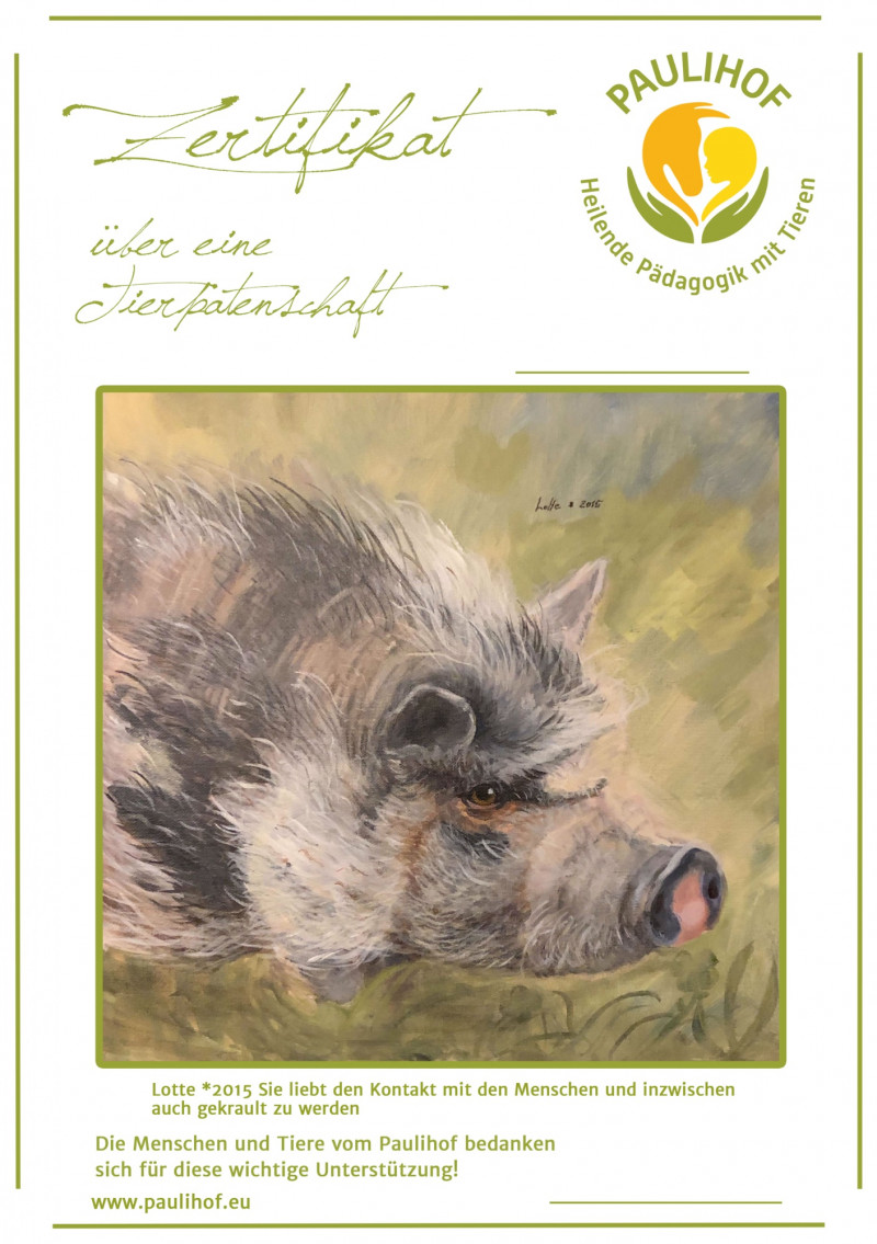 Paulihof-Patenschaften verschenken