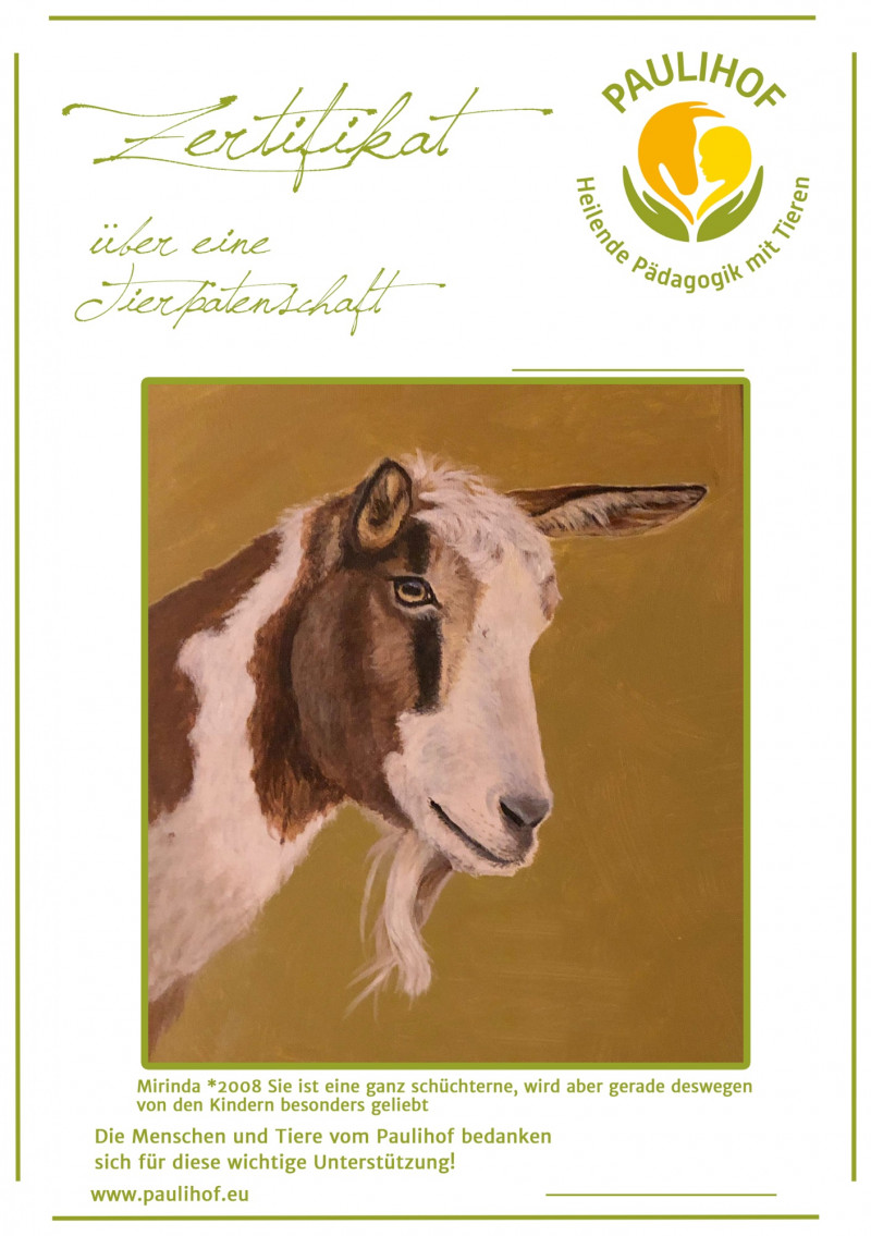 Paulihof-Patenschaften verschenken