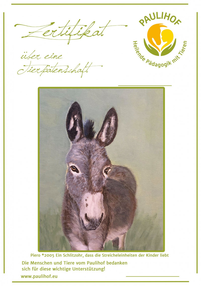 Paulihof-Patenschaften verschenken