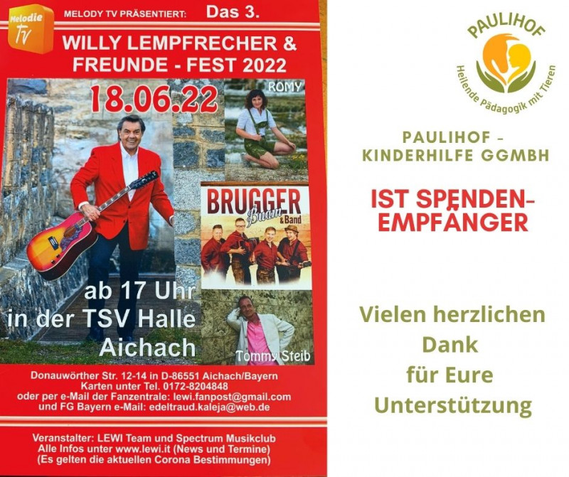 Paulihof-Konzert in Aichach mit Spenden-Tombola für den Paulihof
