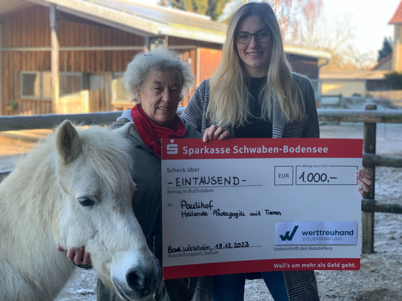 Paulihof-Spendenübergabe Werttreuhand Steuerberatung