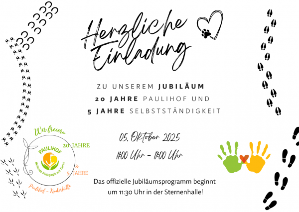 HERZLICHE EINLADUNG zum Jubiläum 05. Oktober 2025